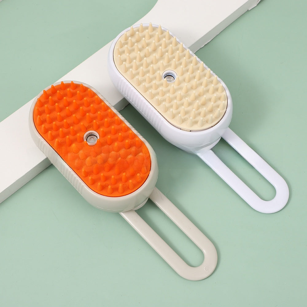 2-in-1 Pet Steam Grooming & Massage Comb ? Bath-Free Hair Removal Brush for Dogs & Cats
