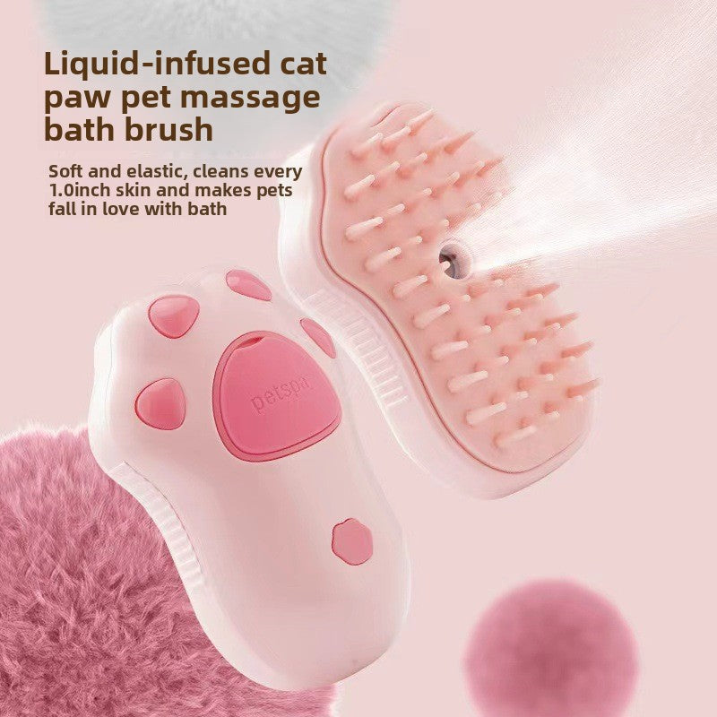 2-in-1 Pet Steam Grooming & Massage Comb ? Bath-Free Hair Removal Brush for Dogs & Cats