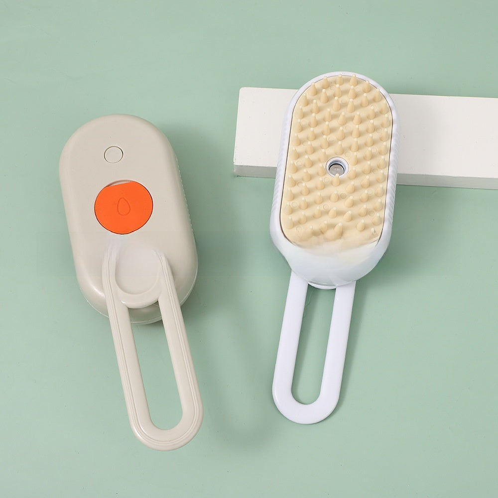 2-in-1 Pet Steam Grooming & Massage Comb ? Bath-Free Hair Removal Brush for Dogs & Cats