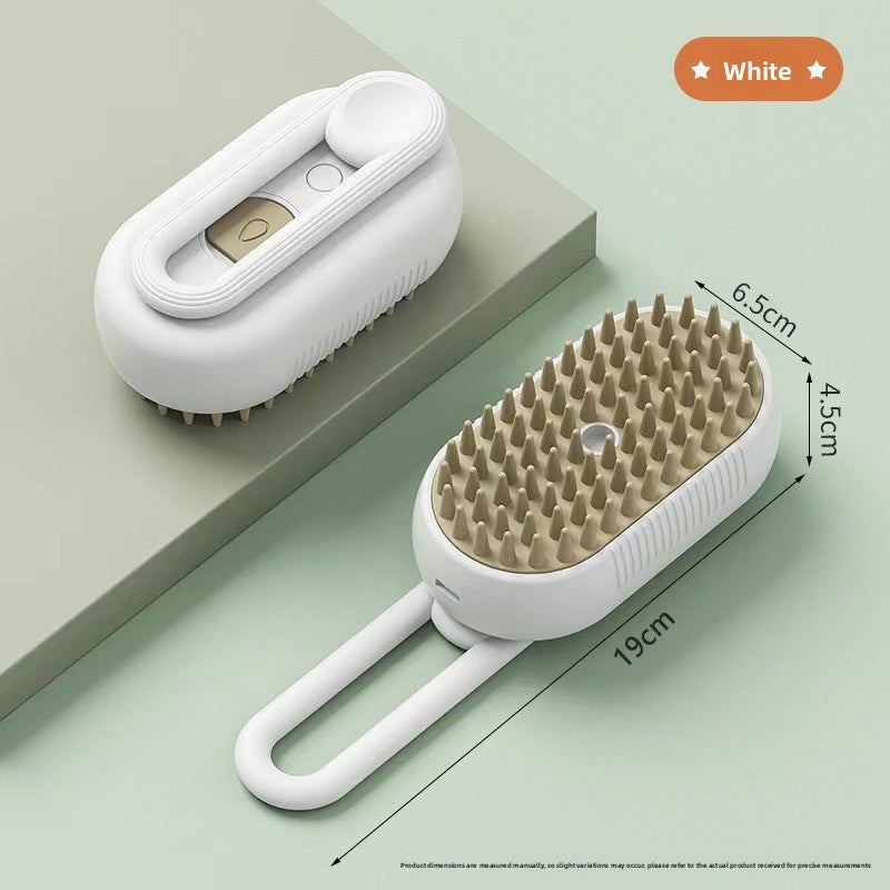 2-in-1 Pet Steam Grooming & Massage Comb ? Bath-Free Hair Removal Brush for Dogs & Cats