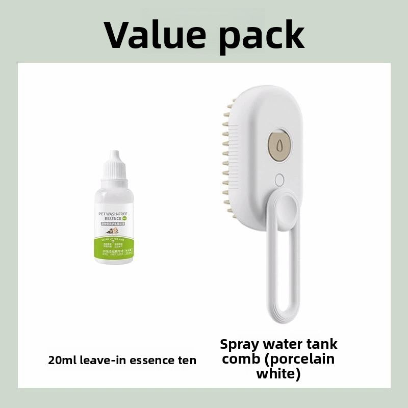 2-in-1 Pet Steam Grooming & Massage Comb ? Bath-Free Hair Removal Brush for Dogs & Cats