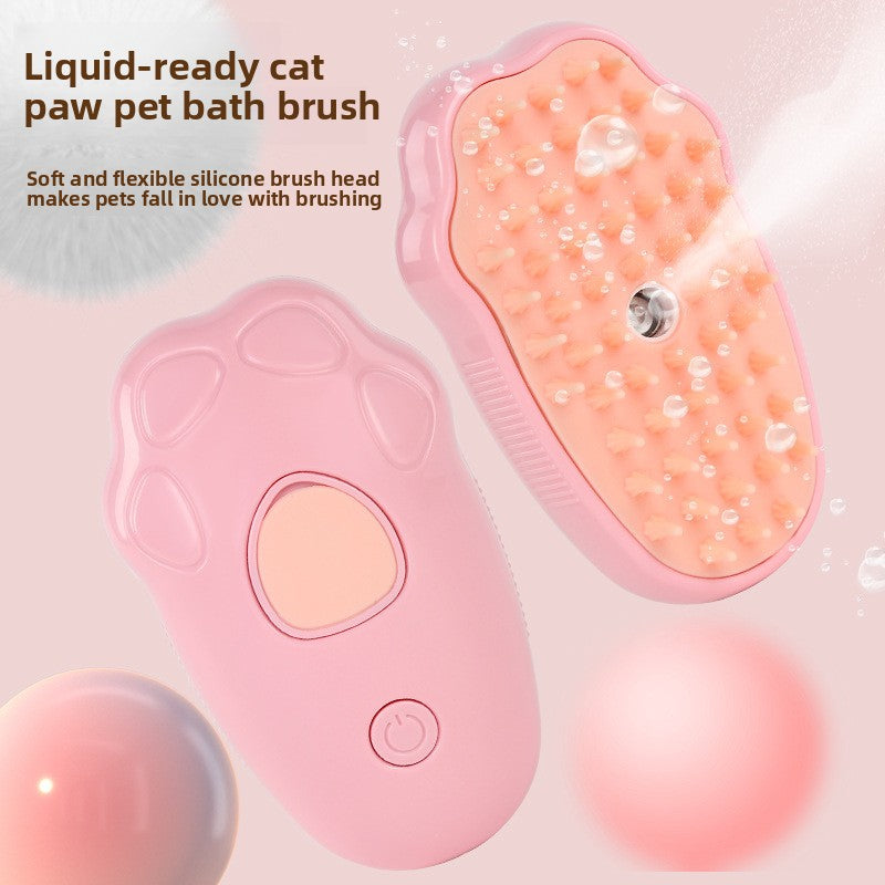 2-in-1 Pet Steam Grooming & Massage Comb ? Bath-Free Hair Removal Brush for Dogs & Cats